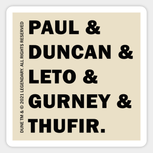 Dune name list Magnet